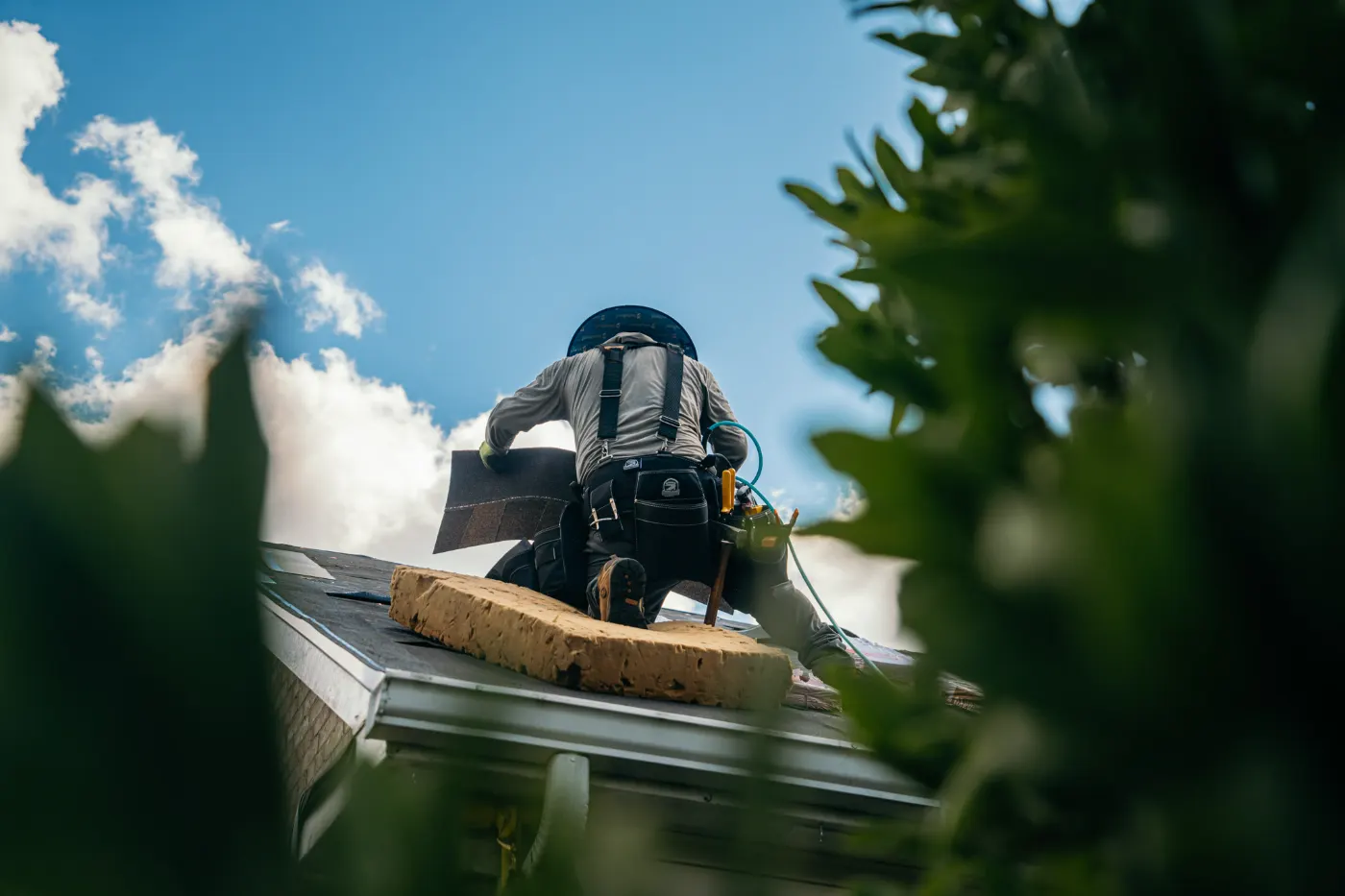Tarping and dry-in on a Kennard commercial roof